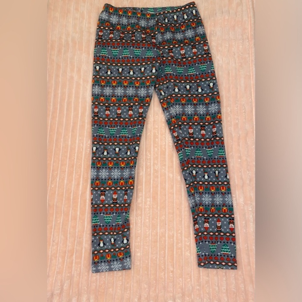 2 Pair Of Girls Christmas Leggings Bundle